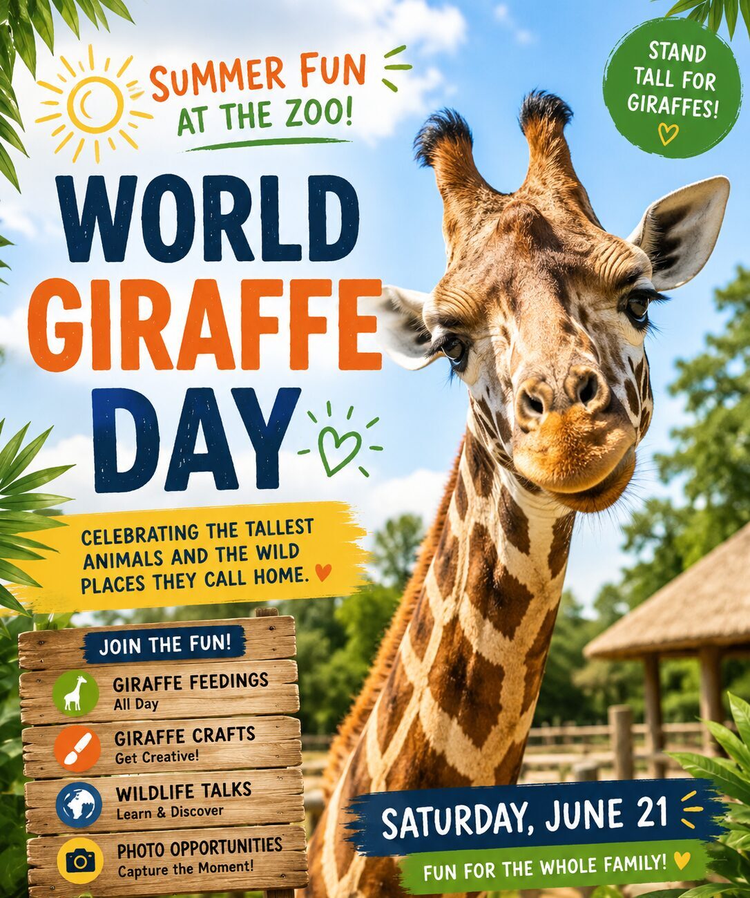 June 21st: Gladys Porter Zoo: Animal Play Day “World Giraffe Day”