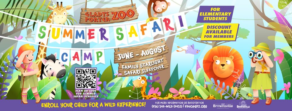 June –  August:   Glady’s Porter Zoo – Summer Safari